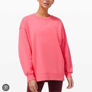 NWT Lululemon Perfectly Oversized Crew- Guava Pink Size 0